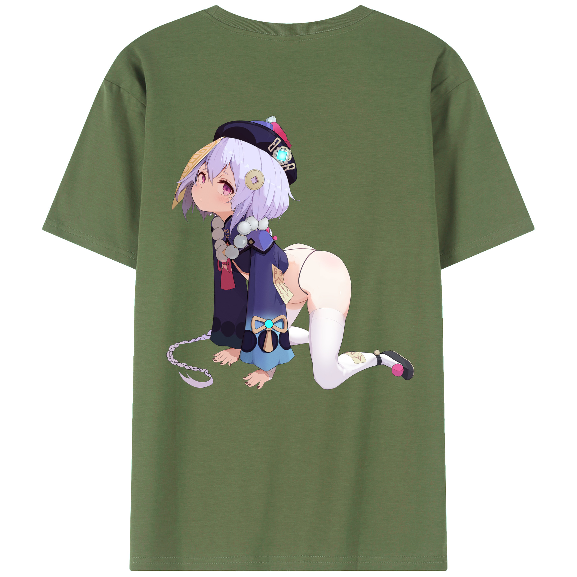 げんし神 七七 なな  genshin Nana 綿100％ メンズ半袖Tシャツ（バックプリント） 通気性